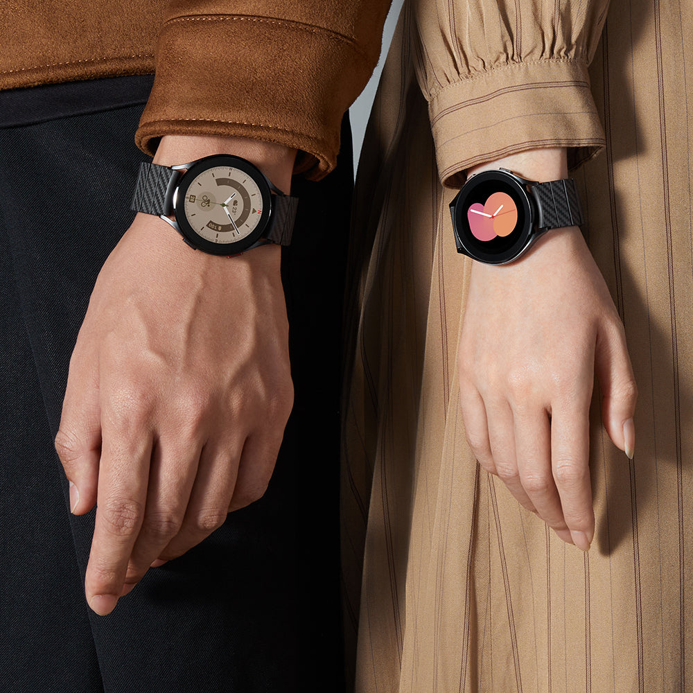 Pitaka Modern Serisi Galaxy Watch 6 44mm Karbon Fiber Black-Grey Twill Kordon Pitaka Modern Serisi Galaxy Watch 6 44mm Karbon Fiber Black-Grey Twill Kordon